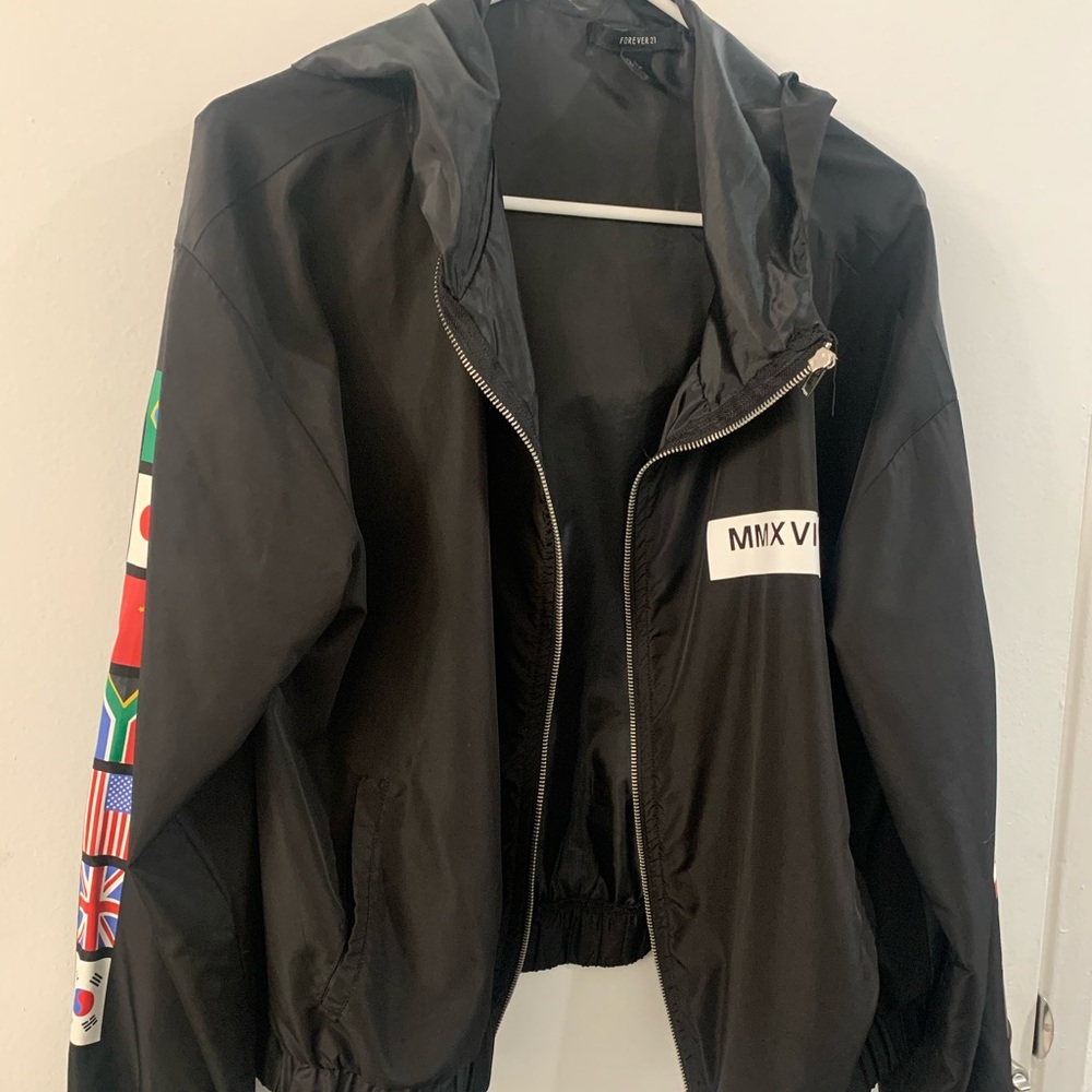 Cute jacket with flags